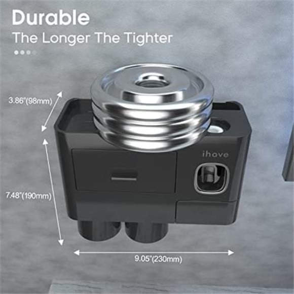 Toothbrush Holders for Bathrooms, 2 Cups Toothbrush Holder Wall Mounted - Picture 5 of 7